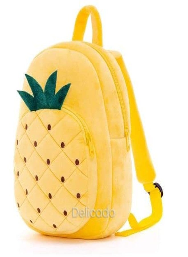 Delicado Toddler Preschool Kids Backpack for School/Nursery/Picnic/Travelling Bag for Baby Girl Boy Age 1-6 Years (14 * 12 inches) (Multicolour)â€¦ (Pineapple) - Image 1